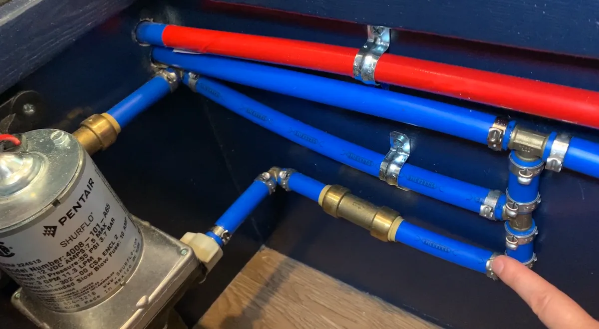 Michael Morris performing RV plumbing repair on-site in Fellsmere, Florida